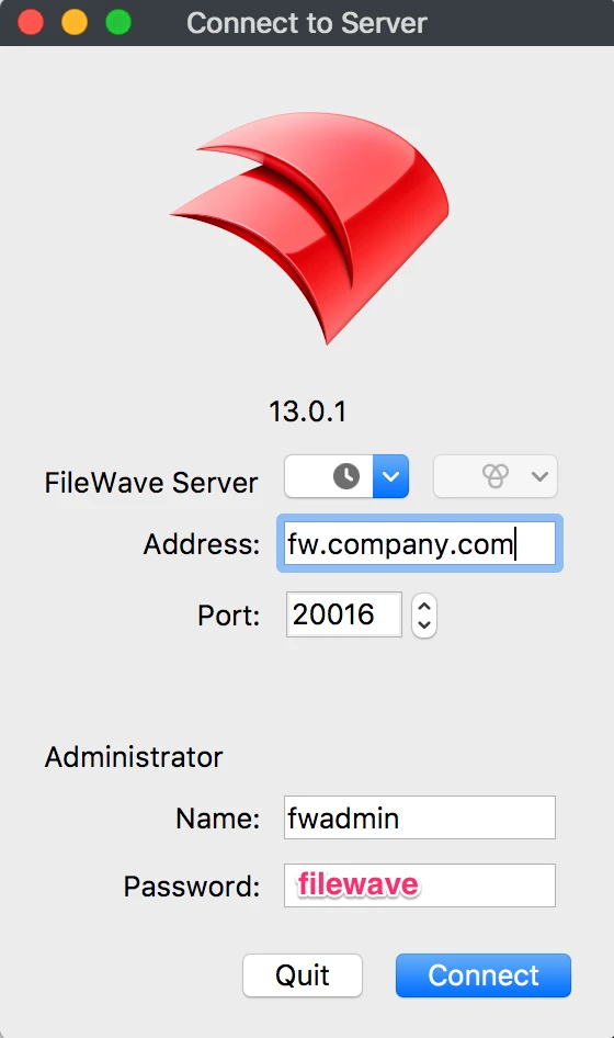 FileWave MDM admin interface