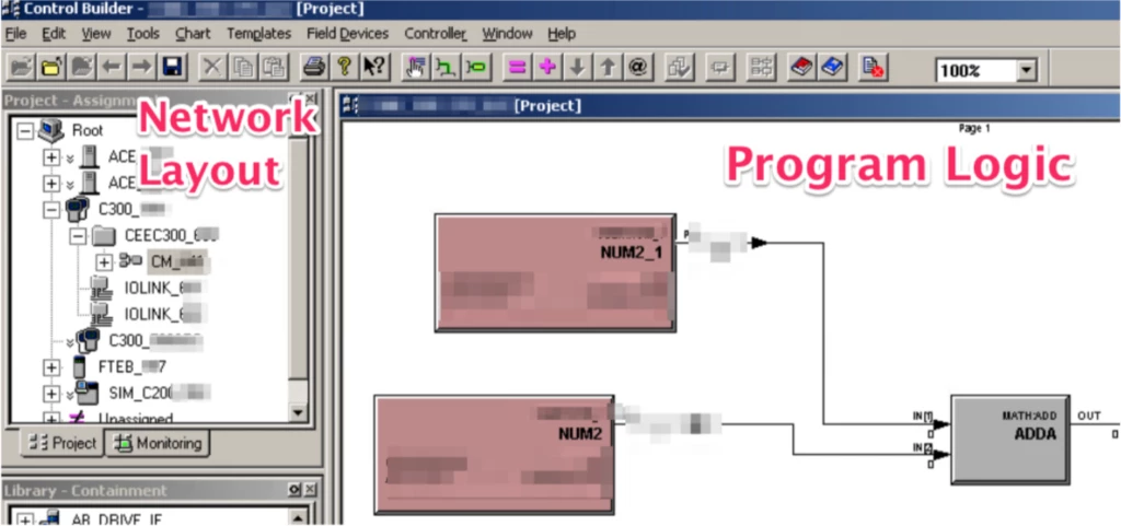 sample project file containing PLC