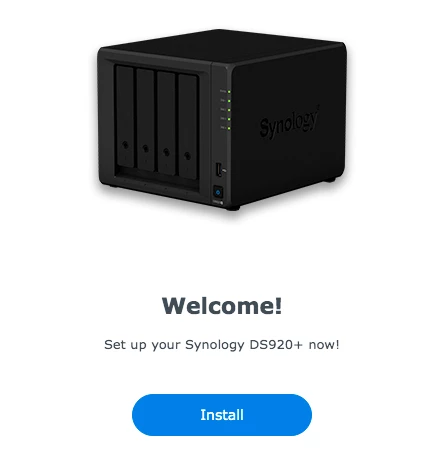 synology dsm welcome